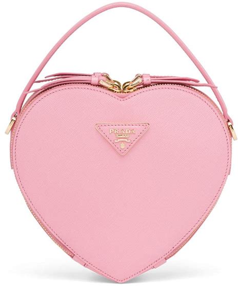 prada heart shaped bag|prada black handbag silver hardware.